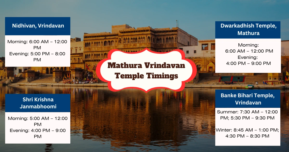 mathura vrindavan temple time