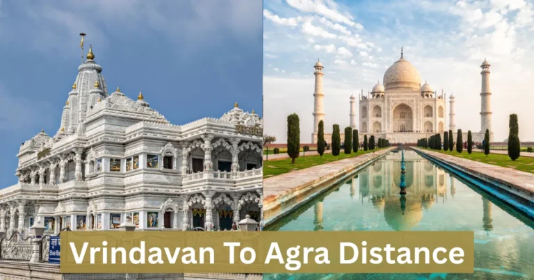 Vrindavan to Agra distance